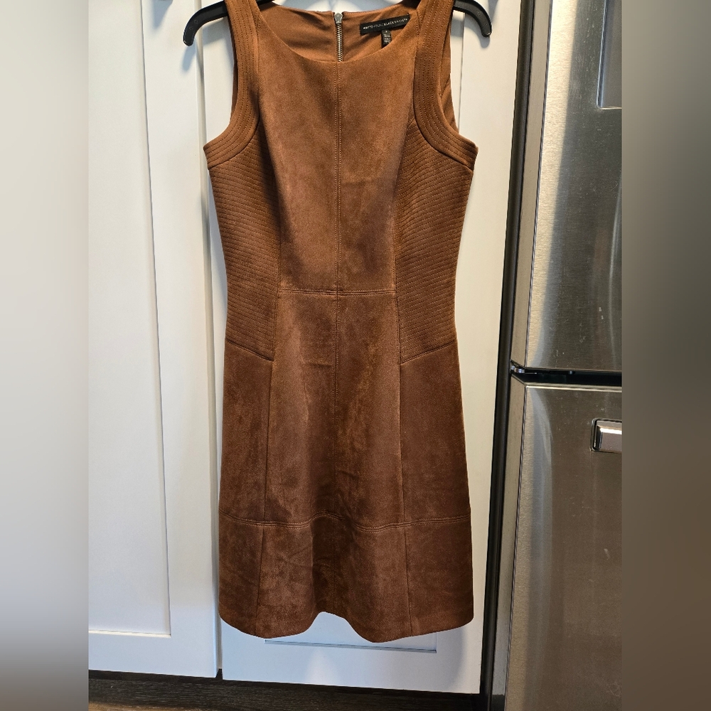White House Black Market suede dress size 2